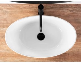 REA-U6801 - Umývadlo na dosku KATE 33,5x55,5 cm keramika/lesklá biela