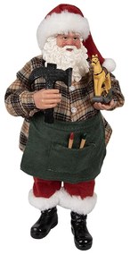 Vianočné dekorácie Santa Claus v pracovnom držiacom hojdacieho koníka - 16*8*28 cm