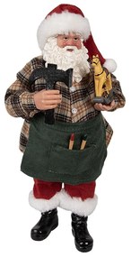 Vianočné dekorácie Santa Claus v pracovnom držiacom hojdacieho koníka - 16*8*28 cm