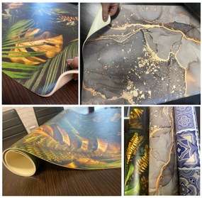 matoMAT Koberec MATA VINYL drevená podlaha dosky na terasu 120 cm