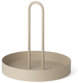 Ferm Living Kovový podnos s úchytkou Cashmere Ø 28 cm