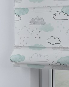 Rímska roleta Capri farba produktu biela látka vzorované