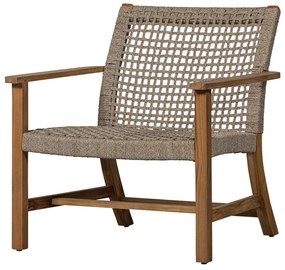 Drevené záhradné kreslo v béžovej a prírodnej farbe Copper - Exotan