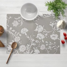 Biante Dekoračné prestieranie na stôl PM-021 Zámocké kvety na sivobéžovom 35x45 cm