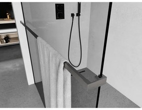 Mexen Mexen, držiak uterákov na stenu sprchovacieho kúta, grafit brúsený, 800-06-66