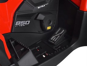 JOKOMISIADA Detská štvorkolka na akumulátor pre 2 osoby CAN-AM OUTLANDER 4x4 s LED panelom PA0326 červená