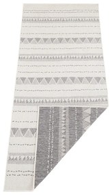 Sivo-krémový vonkajší koberec NORTHRUGS Bahamas, 80 x 350 cm