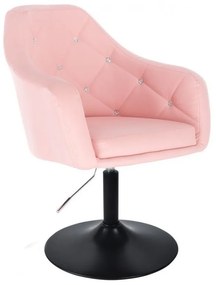 LuxuryForm DESIGN Kreslo ROMA na čiernom tanieri - ružové