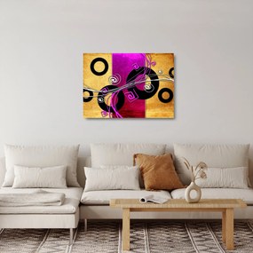 Sklenený obraz abstrakcie (70x50 cm)