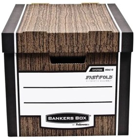 Archivačný kontajner Fellowes Bankers Box Woodgrain 2 ks/bal, modrá