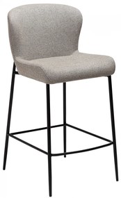 GLAM ČALÚNENÁ BAROVÁ STOLIČKA pebble earth/black
