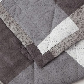 Letná prikrývka CUBE 140x200 cm, sivo-biela