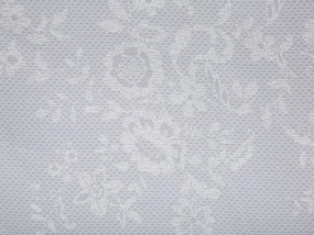 Posteľné obliečky z bavlneného saténu so vzorom 200 x 220 cm sivé MORNINGSIDE Beliani