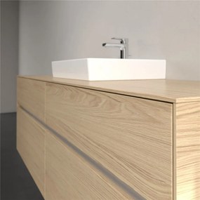 VILLEROY &amp; BOCH Collaro závesná skrinka pod umývadlo na dosku (umývadlo v strede), 4 zásuvky, 1600 x 500 x 548 mm, Nordic Oak, C07700VJ