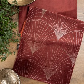 Dekorstudio Elegantný zamatový behúň na stôl BLINK 14 tehlový Rozmer behúňa (šírka x dĺžka): 35x180cm