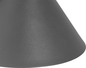 Priemyselná vonkajšia nástenná lampa tmavosivá kužeľ IP44 - Natas