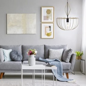 Luster na lanku JASMINA 1xE27/20W/230V pr. 40 cm zlatá