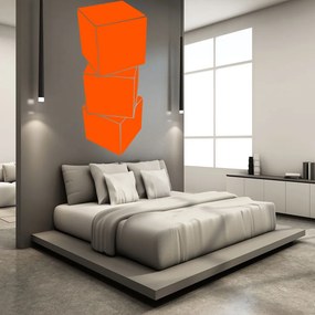 Veselá Stena Samolepka Kocky 3D Farba: béžová, Veľkosť: 60 x 27 cm