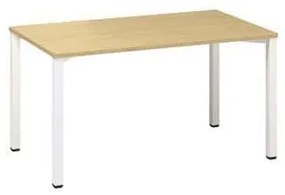 Kancelársky stôl Alfa 200, 140 x 80 x 74,2 cm, rovné vyhotovenie, dezén divoká hruška, RAL9010