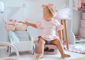 Spiaca bábika Angela šedá s menom Sofinka 42 cm