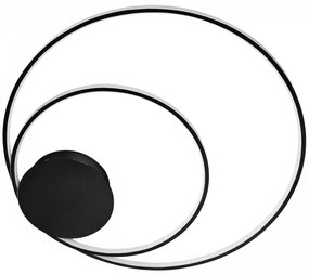 Toolight - LED stropné svietidlo + diaľkové ovládanie APP802-C, čierna, OSW-09751
