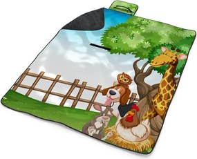 Sablio Plážová deka Zvieratká 2: 200x140 cm