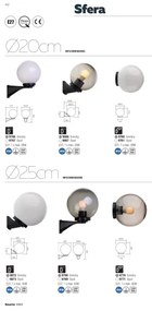 Redo 9789 - Vonkajšie nástenné svietidlo SFERA 1xE27/42W/230V IP44 biela