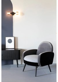 Čierna komoda s posuvnými dvierkami Zuiver Barbier