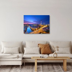 Sklenený obraz - Modré nebo nad Berlínom (70x50 cm)