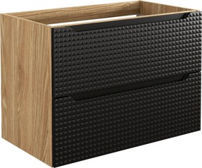 Comad Kúpeľňová skrinka pod umývadlo Luxor Black 80 čierna/dub olejovaný