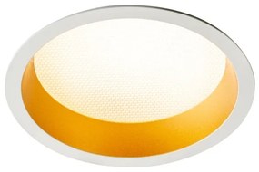 Trilum ARCH Stropné zápustné svietidlo Zapustené LED sv. PAN R 15W, 3000K, 1400lm, CRI85, IP44, Epistar, 90°,d136xH56,5mm, zlatá
