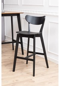 Čierne barové stoličky z kaučukového dreva v súprave 2 ks 105 cm Roxby – Actona