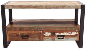 furniture-nabytek.cz - TV stolík masív kov drevo mango 100x60x45