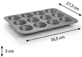 Kovová forma na pečenie muffinov 35,5x27 cm Compact – Tescoma