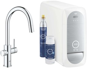 GROHE Blue Home páková drezová batéria Duo s chladiacim zariadením a filtráciou, s vyťažiteľným výtokom, výška výtoku 250 mm, chróm, 31541000