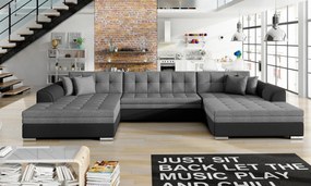 XXXLutz SEDACIA SÚPRAVA, textil, čierna, grafitová MID.YOU - Online Only obývacie izby - 00000L002406