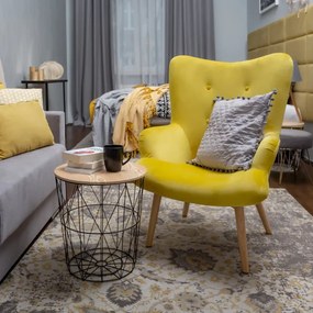 Kreslo MOSS zamatové žlté SS22 925829