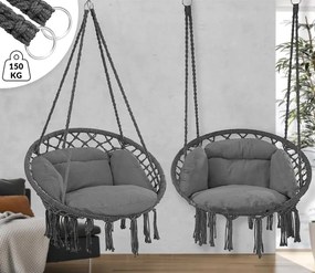 Závěsné houpací křeslo Kali antracit
