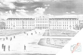 Gario Bodkovanie Schönbrunn Rozmery: 60 x 40 cm, Rámovanie: Iba zrolované plátno, Farba bodiek: Červená