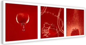 Obraz na plátně, Červená rajčata ve vodě - 90x30 cm