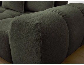 Zelená ženilková rozkladacia/s úložným priestorom rohová pohovka (ľavý roh/do L) Everest – Bobochic Paris