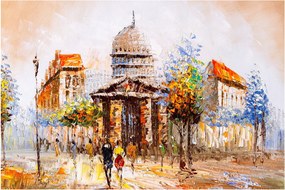 Obraz - Maľovaná mestská pamiatka (90x60 cm)