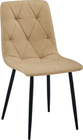 Hnedá jedálenská stolička LIBRA s čiernymi nohami