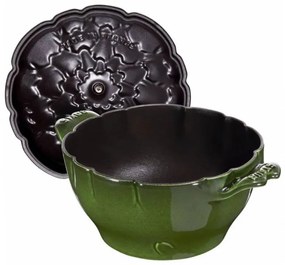 Staub Cocotte hrniec v tvare artičoku 22 cm, tmavozelený, 11152285