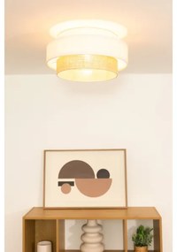 Stropné svietidlo BOHO 1xE27/60W/230V priemer 40 cm biela/juta