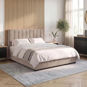 Vintino Moderná čalúnená posteľ BELISIMA (120×200 cm)-krémová