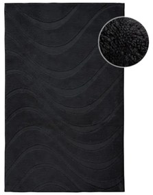 Kúpeľňový koberček WAVES 400 čierny