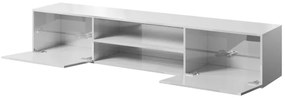 TV stolík Slide 200 K - biela / biely lesk