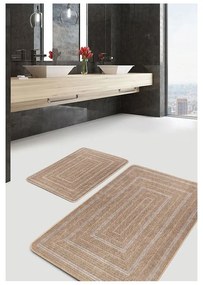 Hnedé kúpeľňové predložky v súprave 2 ks 60x100 cm – Mila Home