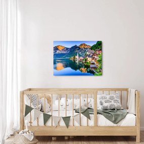 Obraz - Alpská dedina (70x50 cm)